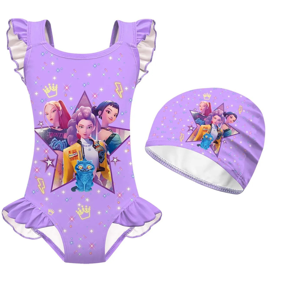 Costume intero e cuffia abbinata HUNTRIX K-POP 1