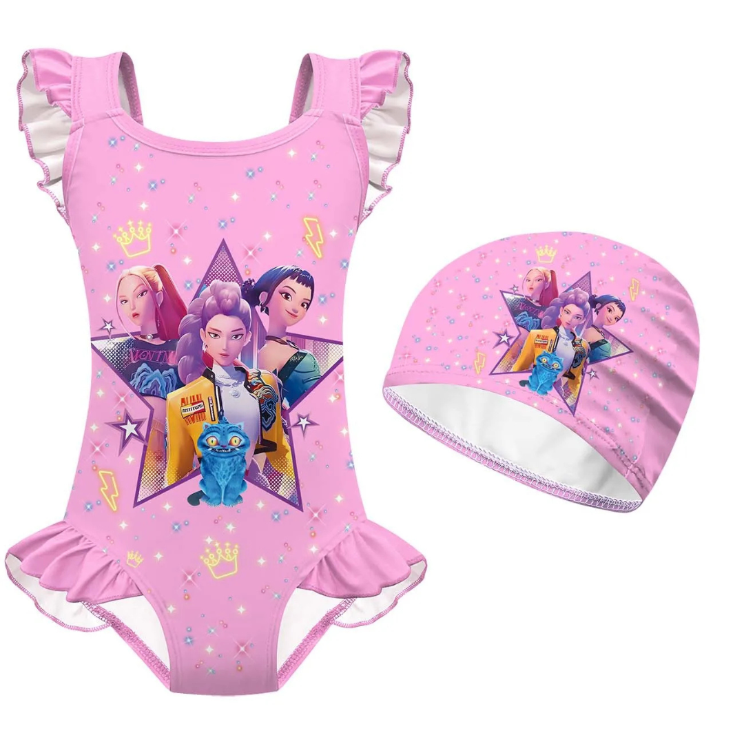 Costume intero e cuffia abbinata HUNTRIX K-POP 1