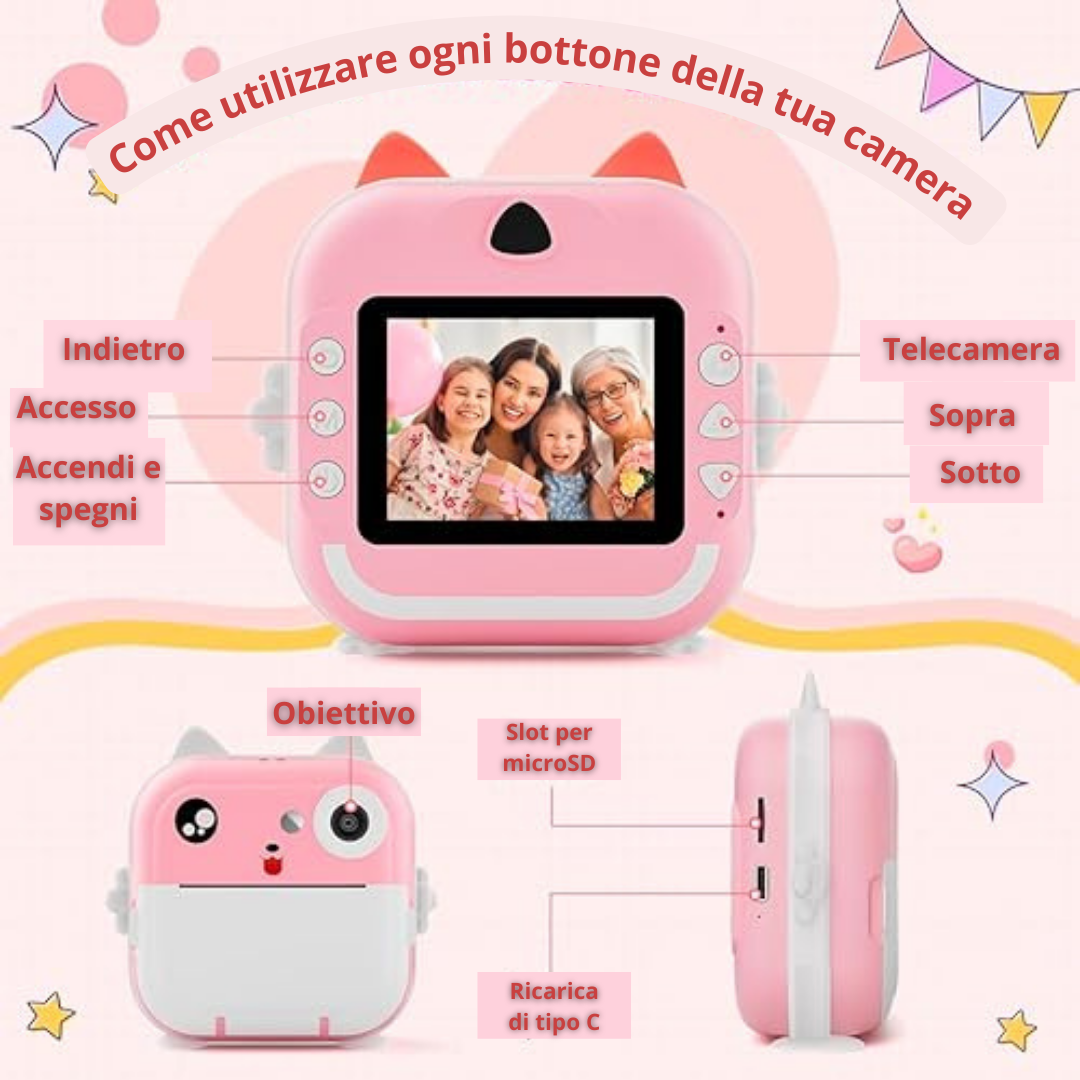 CuteCam - Fotocamera digitale con stampa termica