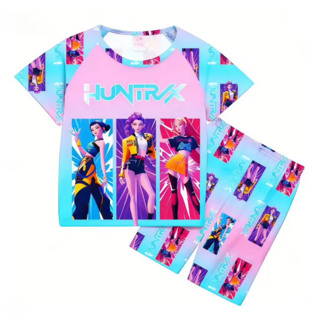 Pigiama corto HUNTRIX K-POP – Set Due Pezzi