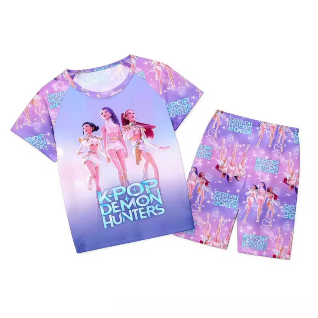 Pigiama corto HUNTRIX K-POP – Set Due Pezzi