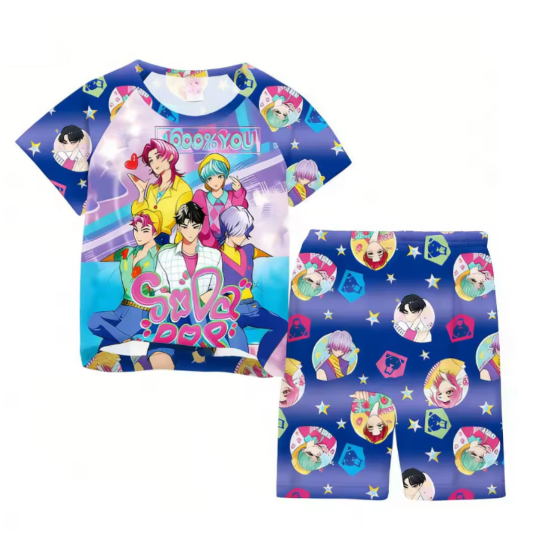 Pigiama corto HUNTRIX K-POP – Set Due Pezzi